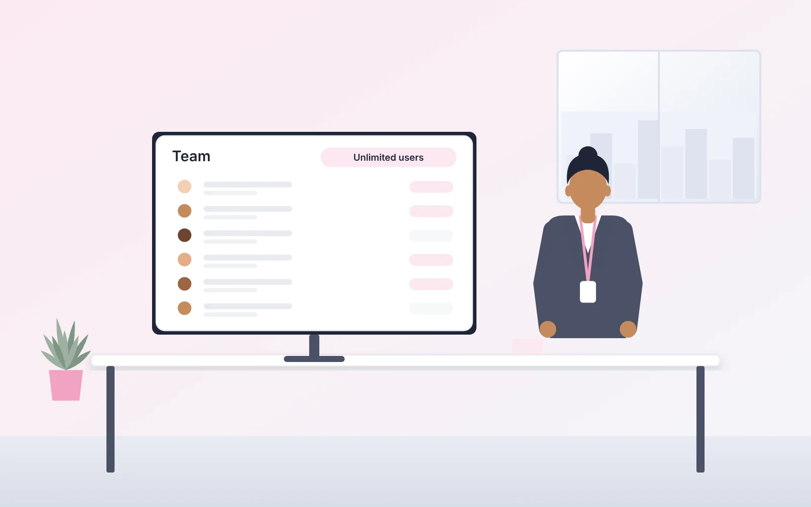 VINT team screen showing a list of users with an Unlimited users badge